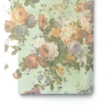Italian Wall Covering Floral Design 10m×0.73m Light Green