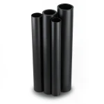 مواسير HDPE PE 100 ضغط 6 بار قطر 250 مم سمك 14.2 مم لون أسود
