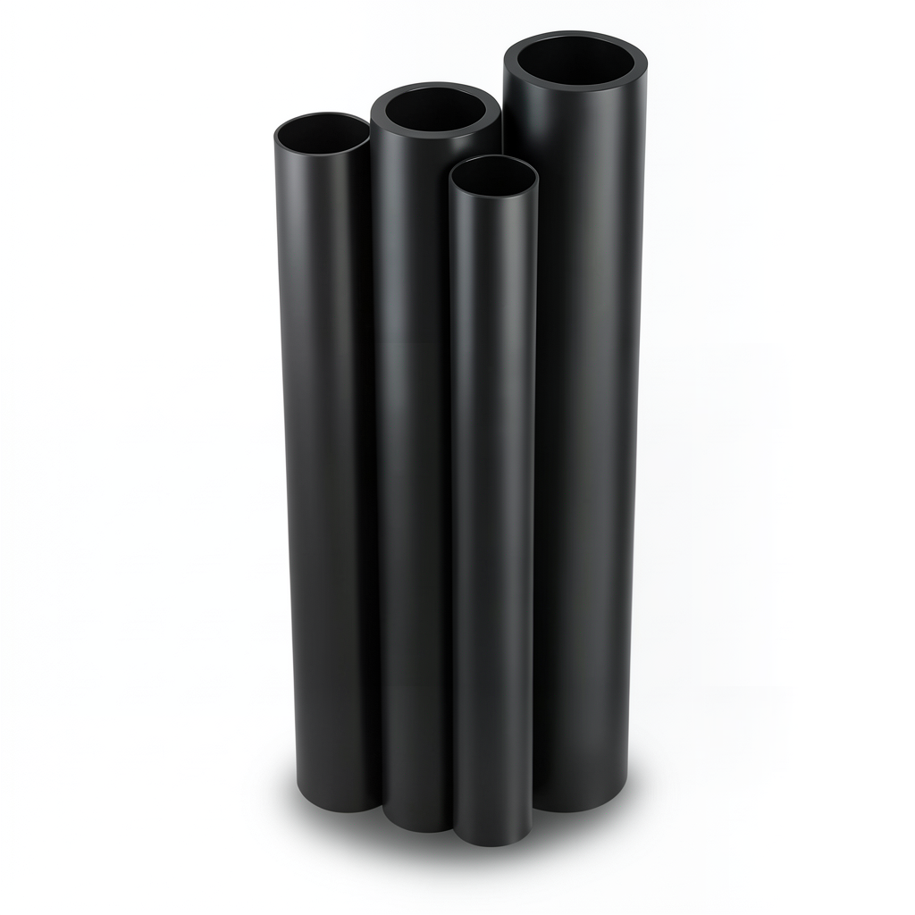 مواسير HDPE PE 100 ضغط 6 بار قطر 250 مم سمك 14.2 مم لون أسود
