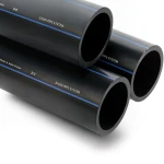 أنابيب HDPE SPS PE 100 ضغط 10 بار قطر خارجي 315 مم سمك 18.7 مم لون أسود | مصنع أنظمة الانابيب السعودي (SPS)