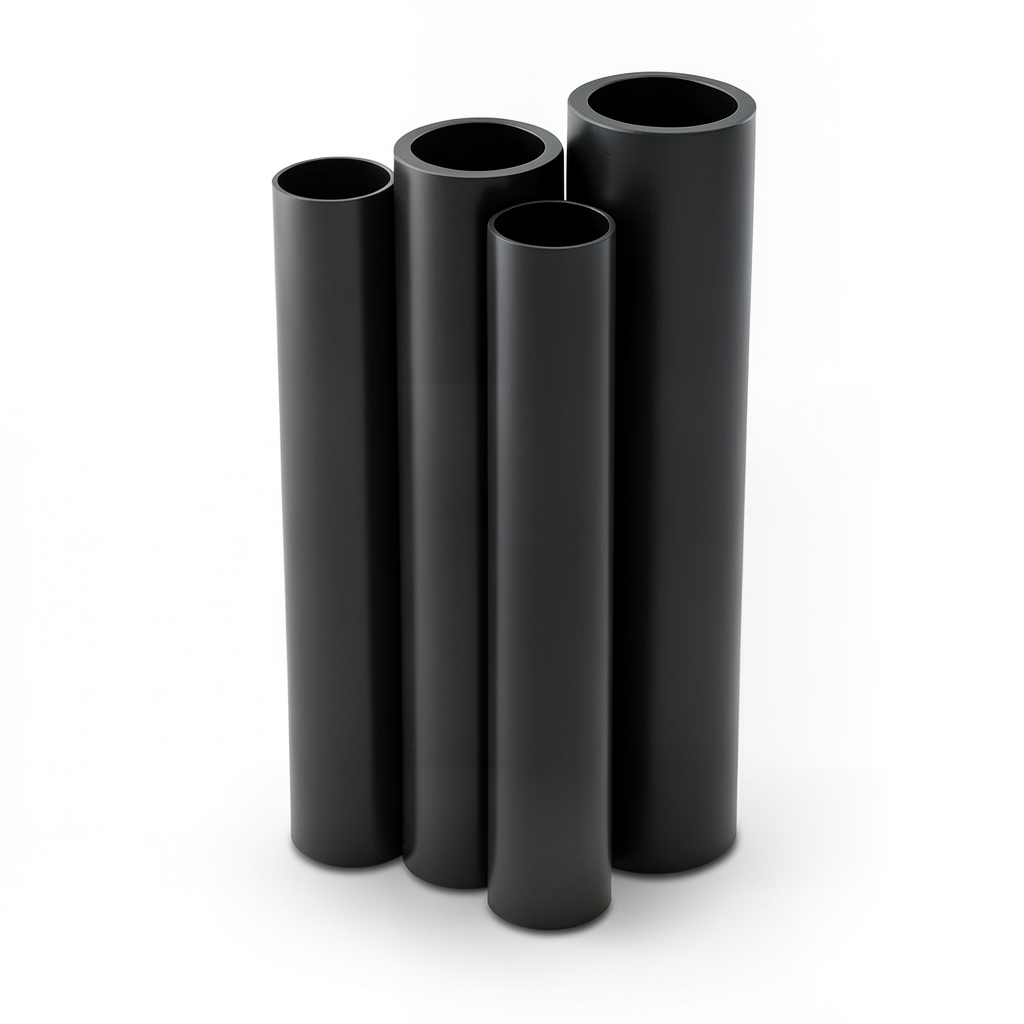 HDPE Pipes PE 100 Pressure 6 Bar Outside Diameter 630 mm Thickness 35.8 mm Black
