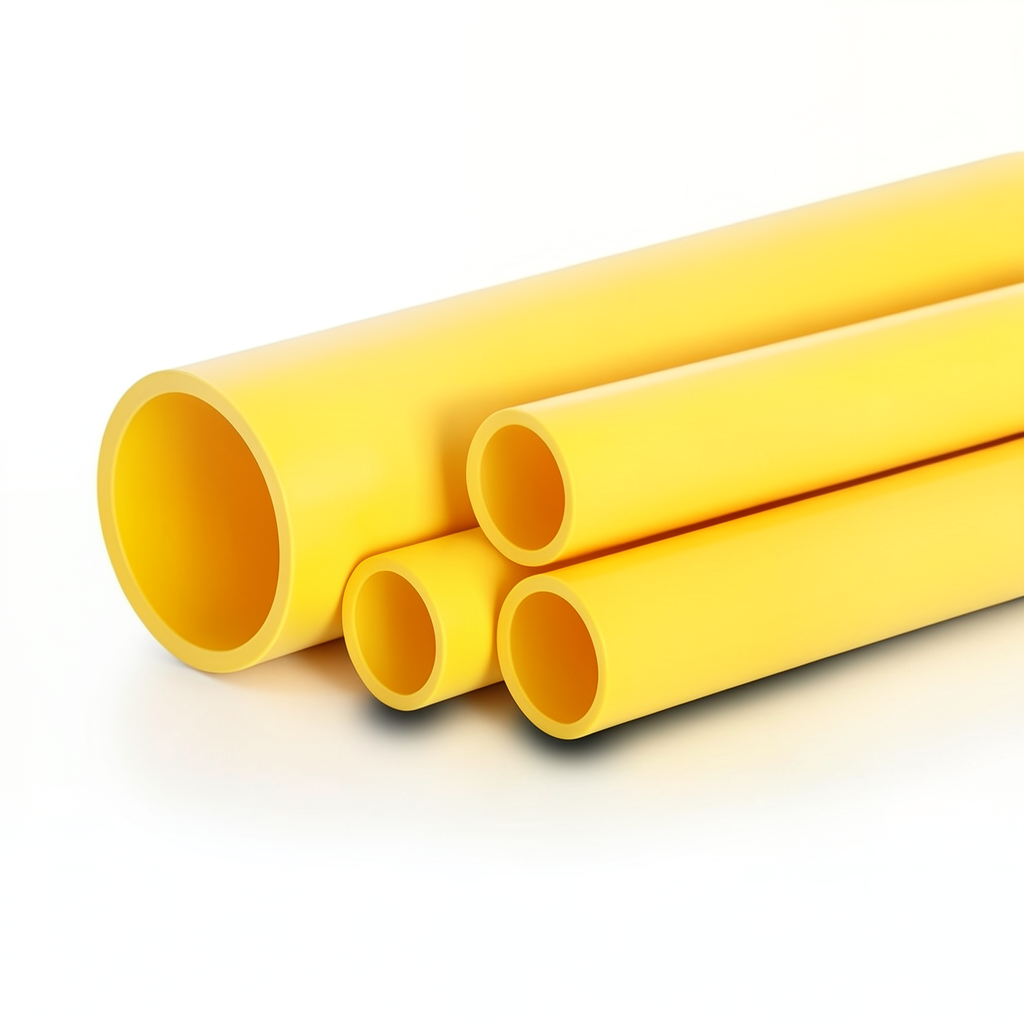 أنابيب HDPE الراجحي PE 100 ضغط 10 بار قطر خارجي 140 مم سمك 12.7 مم لون أصفر