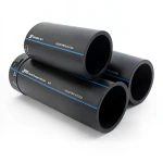 SPS HDPE Pipes PE 100 Pressure 16 Bar Outside Diameter 200 mm Thickness 18.2 mm Black | Saudi Pipes Systems (SPS)