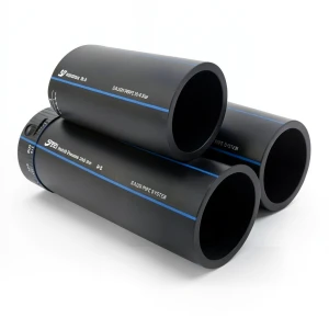 أنابيب HDPE السعودي PE 100 ضغط 16 بار قطر خارجي 200 مم سمك 18.2 مم لون اسود | مصنع أنظمة الانابيب السعودي (SPS)