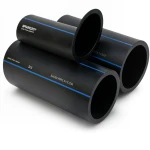أنابيب HDPE PE 100 ضغط 10 بار قطر خارجي 225 مم سمك 13.4 مم لون أسود | مصنع أنظمة الانابيب السعودي (SPS)