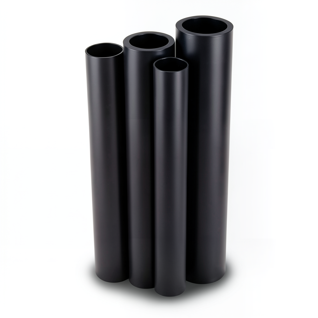 مواسير HDPE PE 100 ضغط 10 بار قطر خارجي 160 مم سمك 14.6 مم لون أسود
