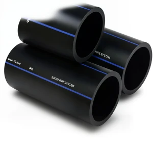 أنابيب HDPE السعودي PE 100 ضغط 10 بار قطر خارجي 250 مم سمك 14.8 مم لون اسود | مصنع أنظمة الانابيب السعودي (SPS)