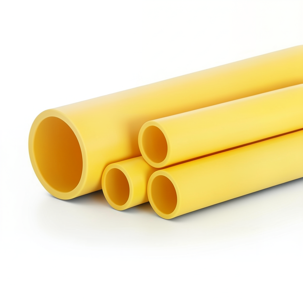 HDPE Pipes PE 80 Pressure 8 Bar Diameter 180 mm Thickness 16.4 mm Yellow
