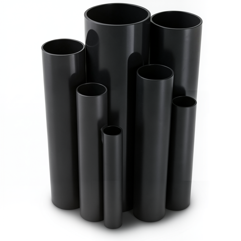 UPVC Pipes 4 Bar Pressure 140 mm Diameter 2.8 mm Thickness Black