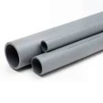مواسير UPVC الخام الوطني ضغط 6 بار  قطر خارجي 125 مم سمك 3.7 مم لون رمادي