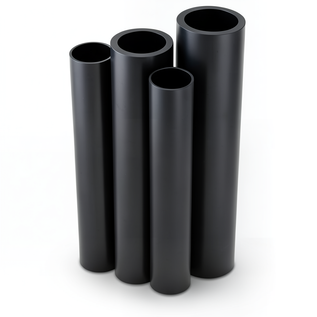 مواسير HDPE PE 80 ضغط 8 بار قطر خارجي 160 مم سمك 14.6 مم لون أسود