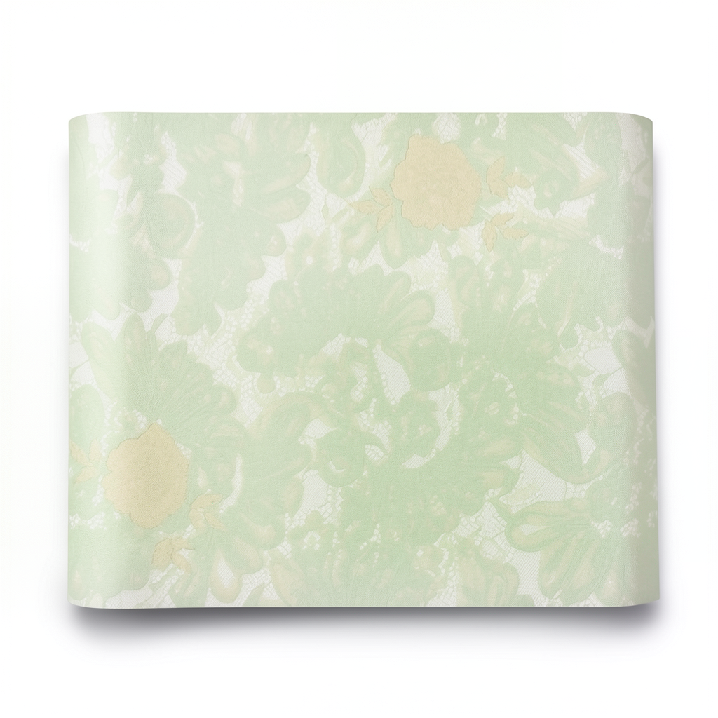 Italian Wallpaper 10m x 0.73m Light Green, Model 24043