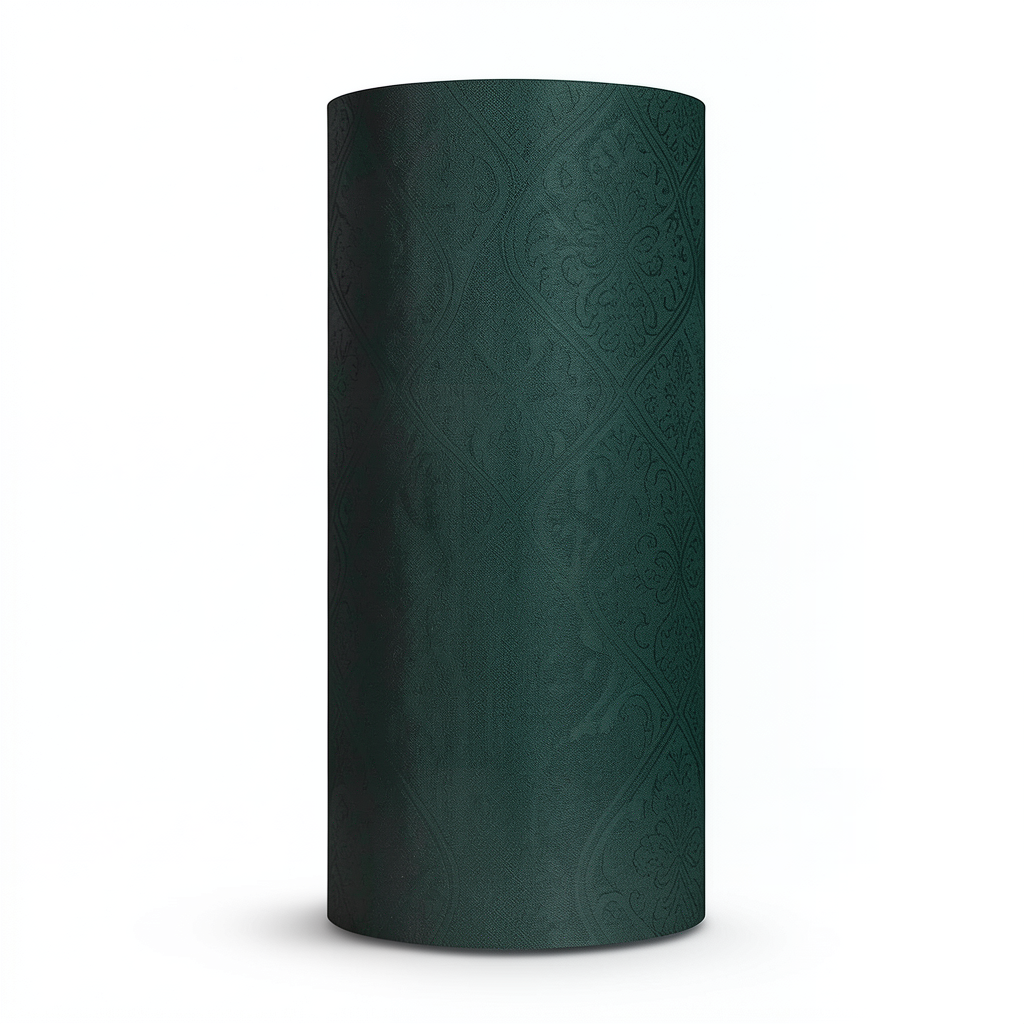 Italian Wall Decoration Patterned Design, Dark Green Color, Roll Length 10 m