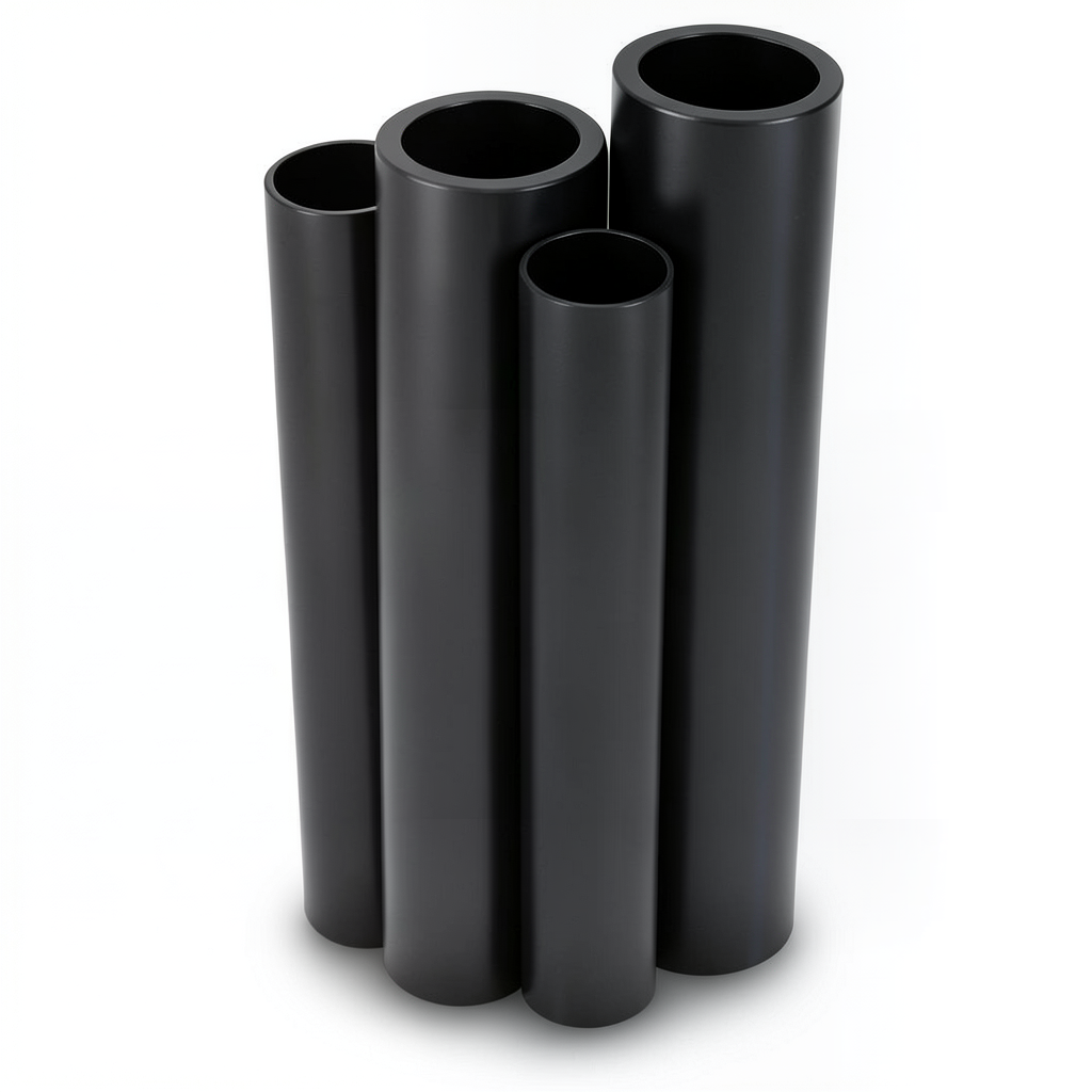 مواسير HDPE PE 80 ضغط 8 بار قطر خارجي 180 مم سمك 16.4 مم لون اسود