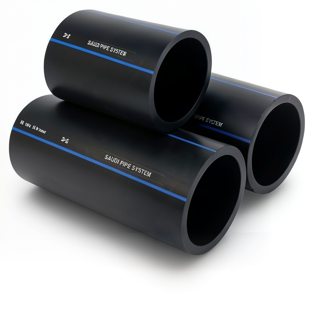 SPS HDPE Pipe PE 100 Pressure 16 Bar OD 315 mm Thickness 28.6 mm Black | Saudi Pipes Systems (SPS)