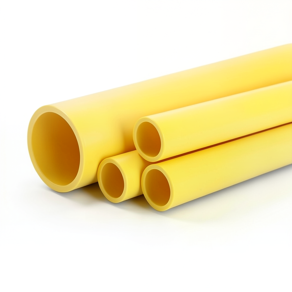 أنابيب HDPE الراجحي PE 80 ضغط 4.8 بار قطر 250 مم سمك 14.2 مم لون أصفر