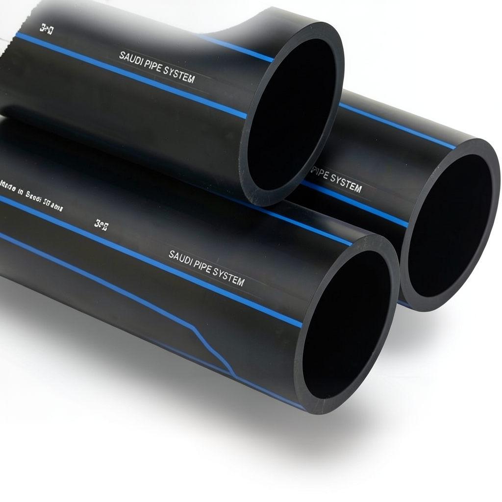 SPS HDPE Pipes PE 100 Pressure 6 Bar Outside Diameter 355 mm Thickness 13.6 mm Black | Saudi Pipes Systems (SPS)