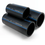 مواسير HDPE PE 100 ضغط 10 بار قطر خارجي 355 مم سمك 21.1 مم لون أسود | مصنع أنظمة الانابيب السعودي (SPS)