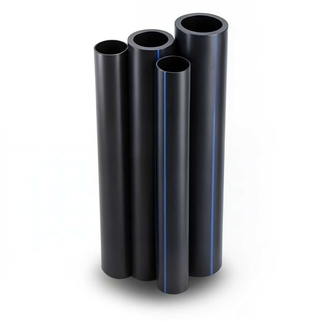 HDPE Pipes PE 80 Pressure 10 Bar Outside Diameter 900 mm Thickness 66.1 mm Black