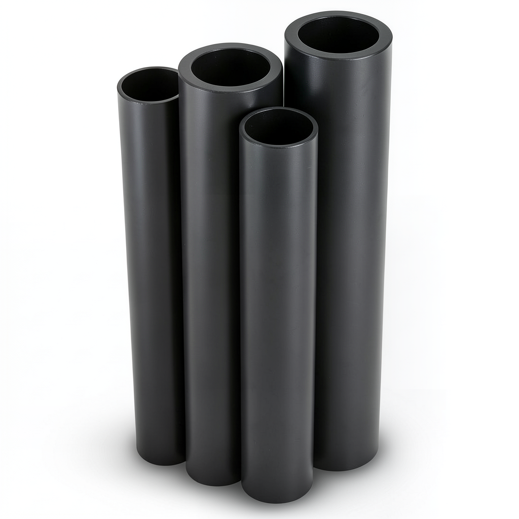 مواسير HDPE PE 80 ضغط 8 بار قطر 200 مم سمك 18.2 مم لون أسود