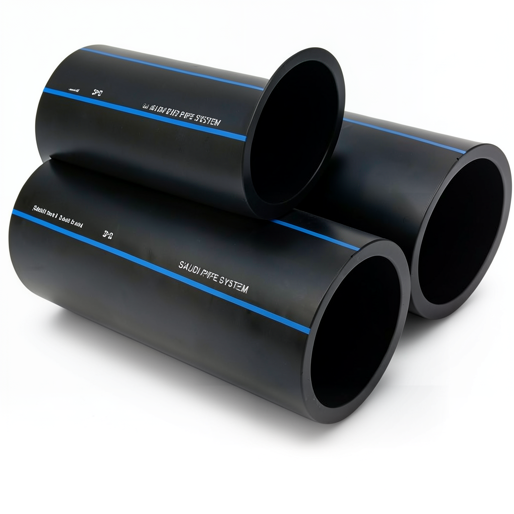 SPS HDPE Pipes PE 100 Pressure 16 Bar Outside Diameter 355 mm Thickness 32.2 mm Black | Saudi Pipes Systems (SPS)