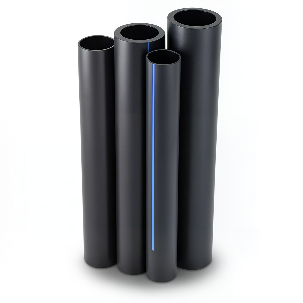 مواسير HDPE PE 80 ضغط 12.5 بار قطر 140 مم سمك 12.7 مم لون أسود