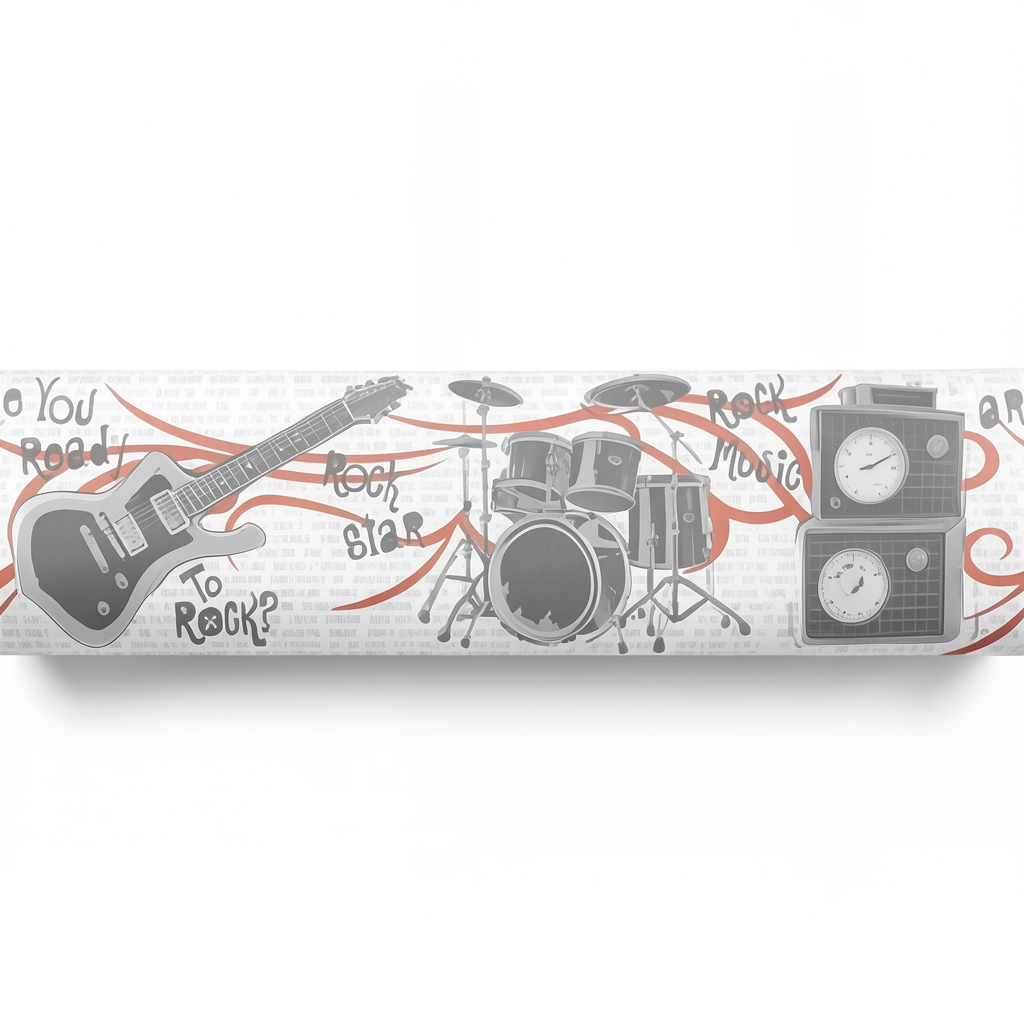 Youth and Children Wallpaper 10m x 0.53m White and Gray, Model GK8821BD