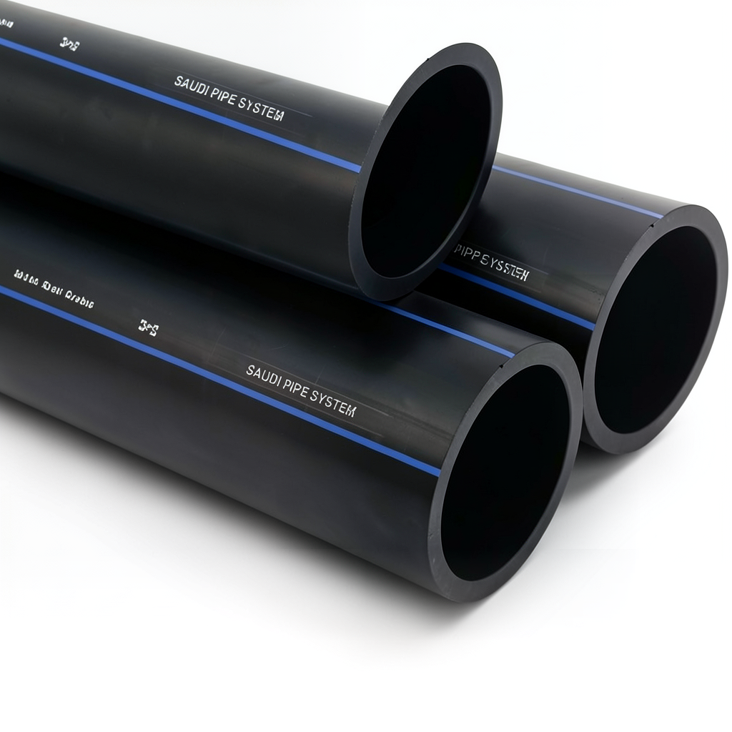 SPS HDPE Pipes PE 100 Pressure 6 Bar Outside Diameter 400 mm Thickness 15.3 mm Black | Saudi Pipes Systems (SPS)