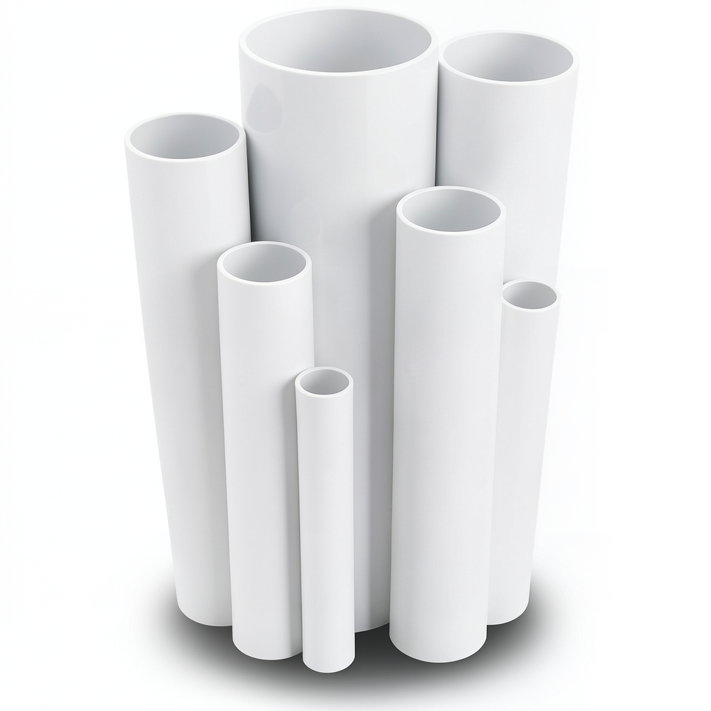 مواسير UPVC ضغط 4 بار قطر خارجي 140 مم سمك 2.8 مم لون أبيض