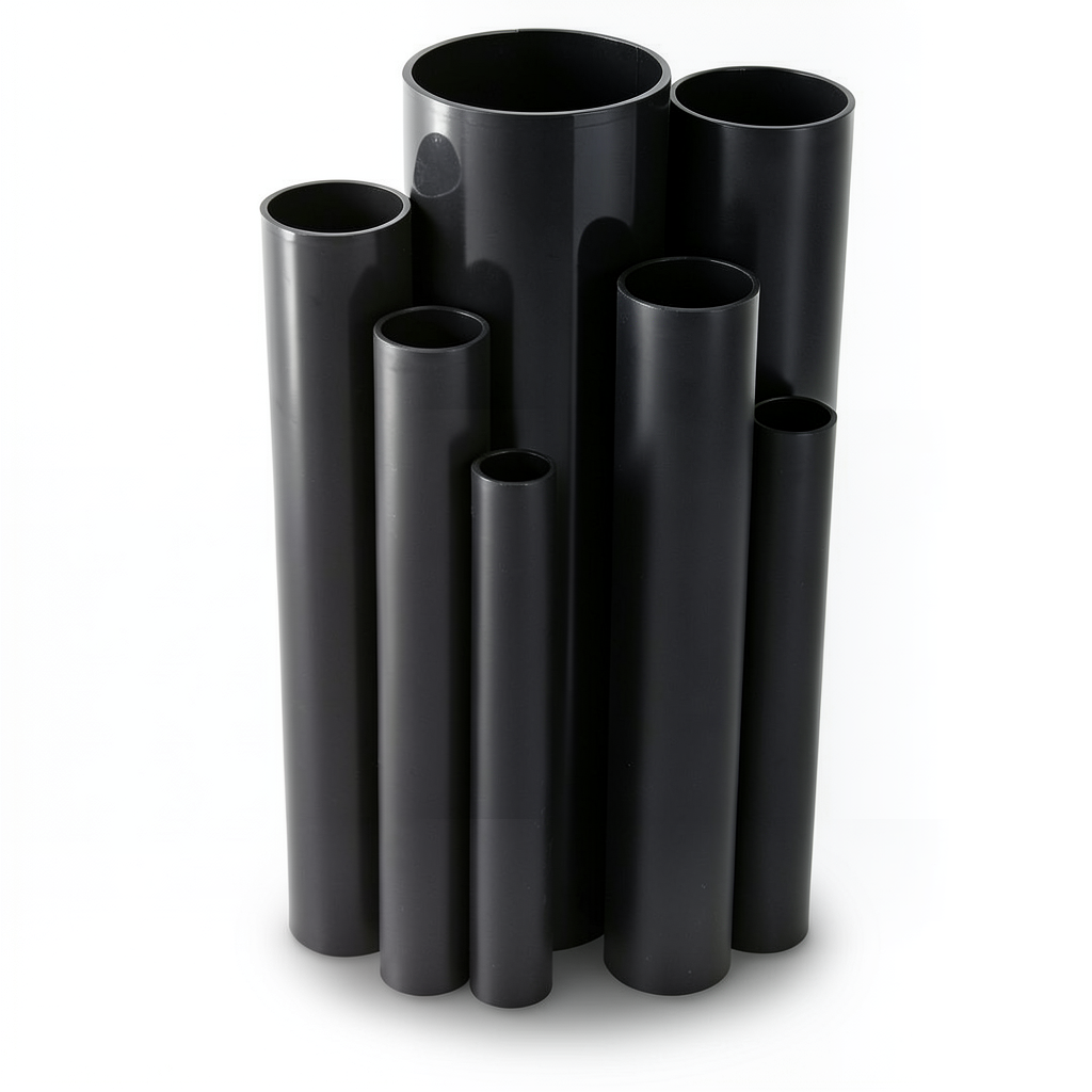 UPVC Pipes 4 Bar Pressure 140 mm Diameter 2.8 mm Thickness Black