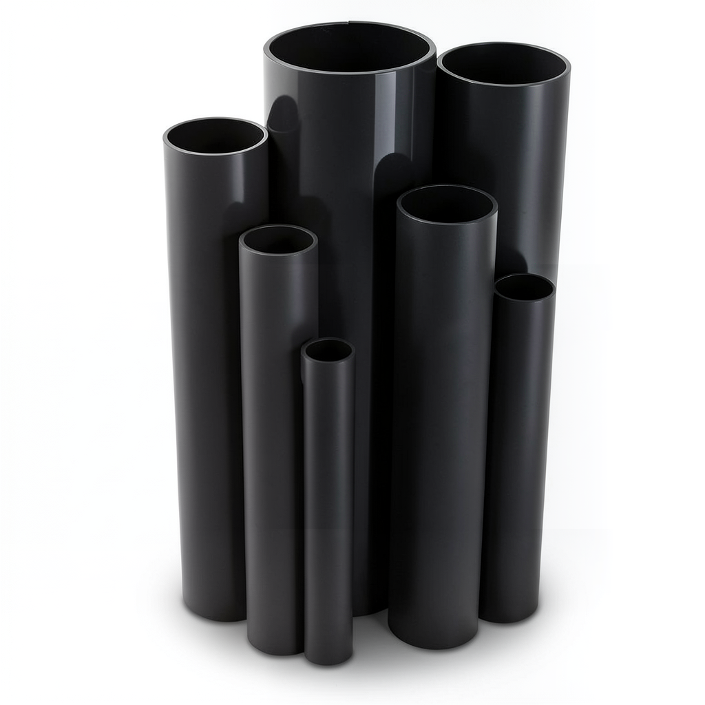 UPVC Pipes Nominal Pressure 6 Bar Outside Diameter 140 mm Thickness 4.1 mm Black
