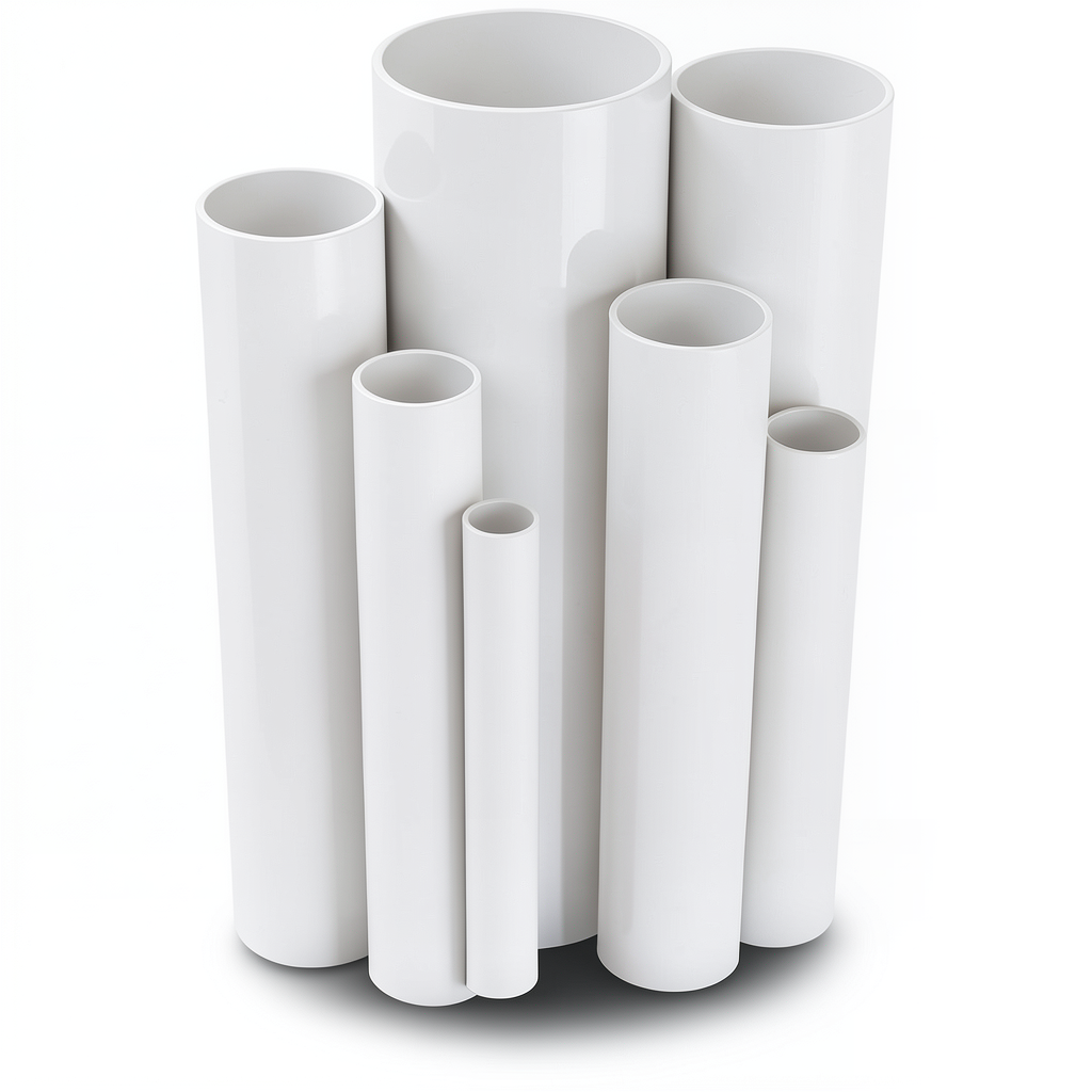 مواسير UPVC ضغط 2.5 بار قطر خارجي 630 مم سمك 5 مم لون أبيض