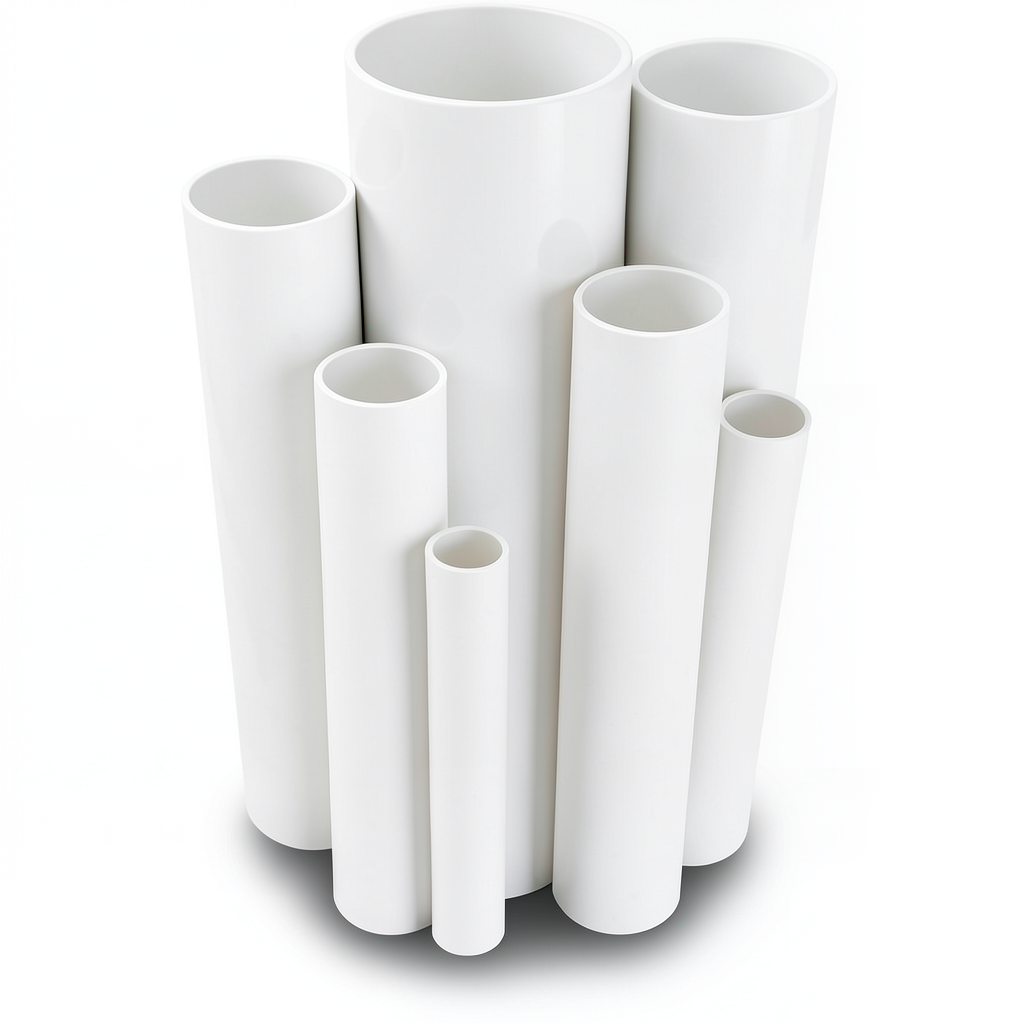 UPVC Pipes Nominal Pressure 10 Bar Outside Diameter 140 mm Thickness 6.7 mm White