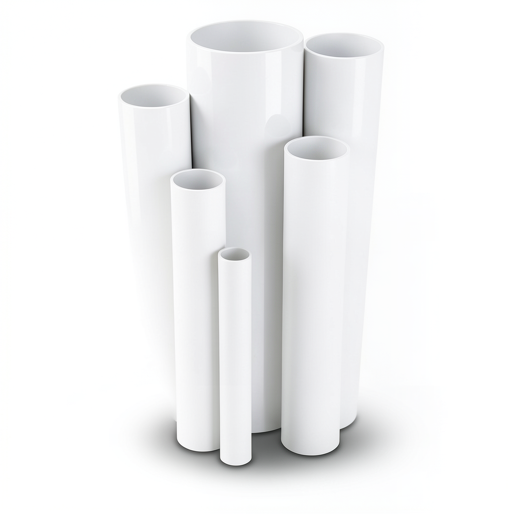 مواسير UPVC ضغط اسمي 10 بار قطر خارجي 140 مم سمك 6.7 مم لون أبيض