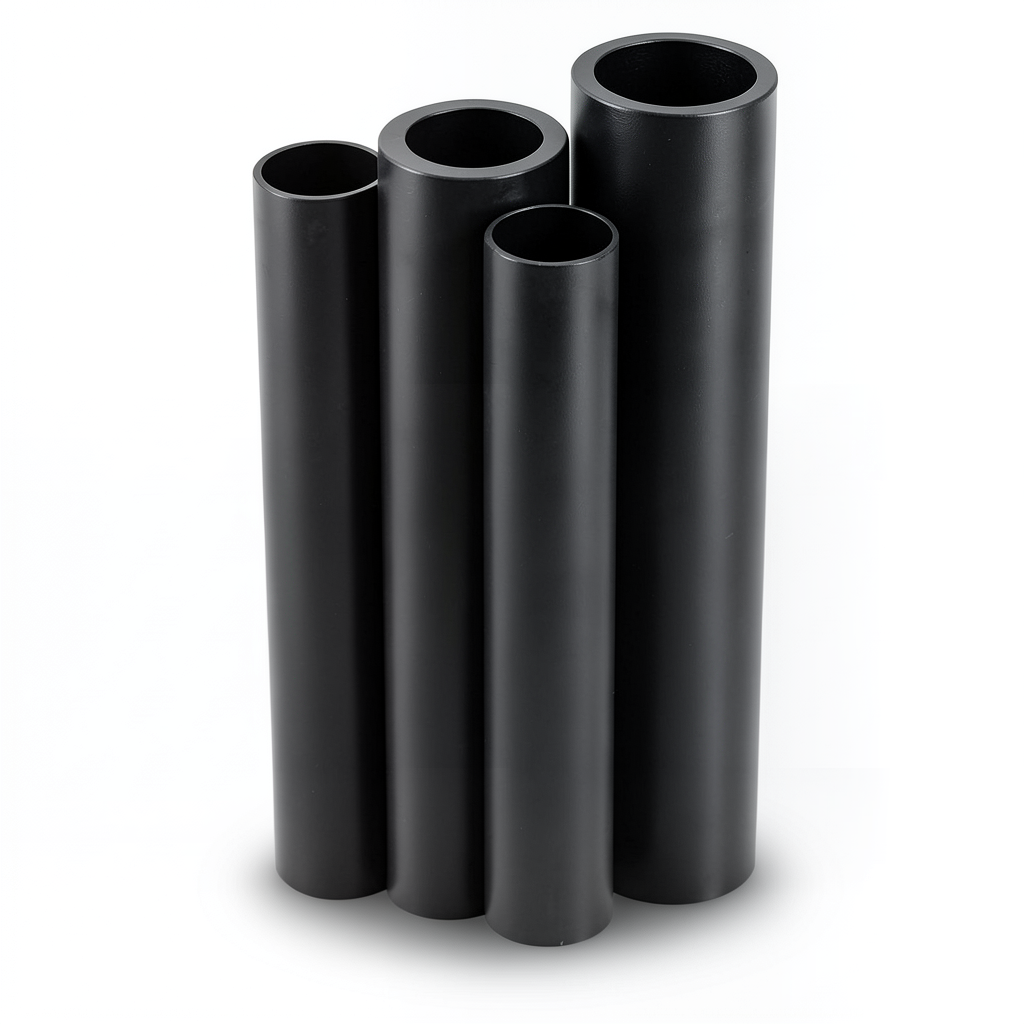 مواسير HDPE PE 80 ضغط 12.5 بار قطر 250 مم سمك 22.7 مم أسود
