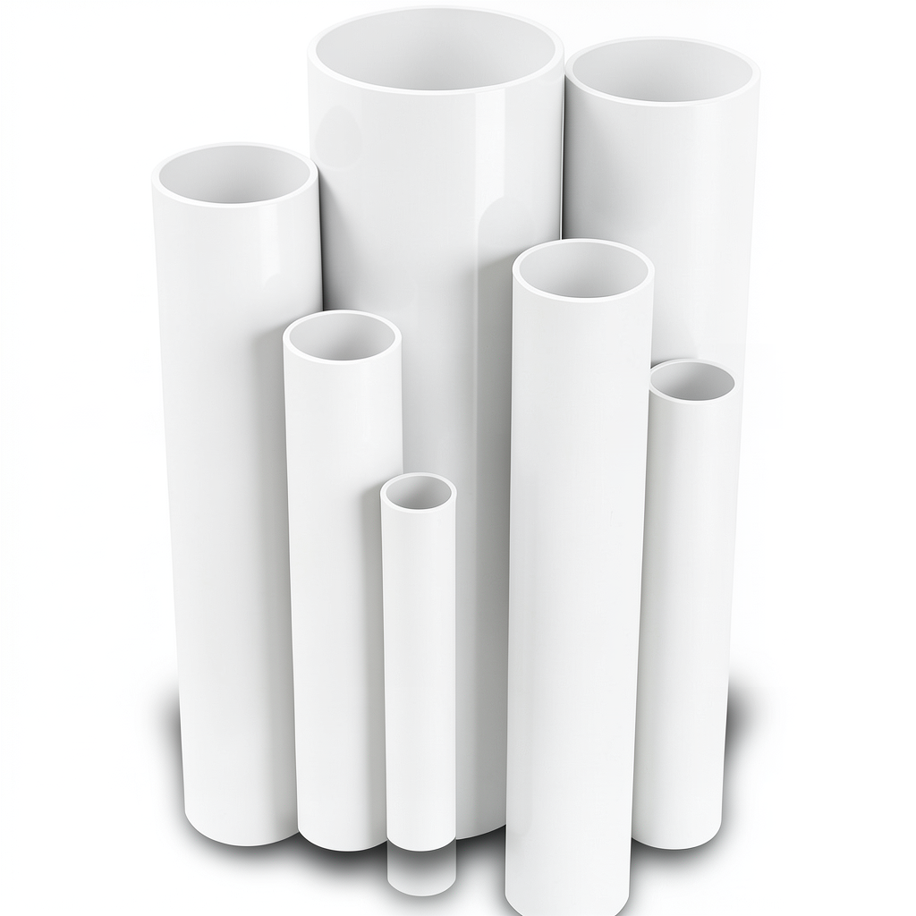 مواسير UPVC ضغط 2.5 بار قطر خارجي 800 مم سمك 6.4 مم لون أبيض