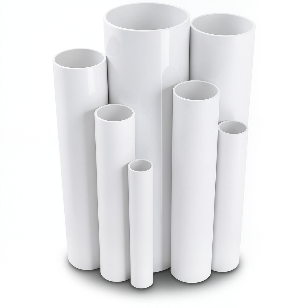 UPVC Pipes Pressure 4 Bar Outside Diameter 630 mm Thickness 12.4 mm White
