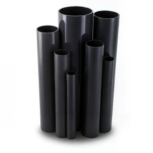 مواسير UPVC ضغط 10 بار قطر خارجي 140 مم سمك 6.7 مم لون اسود