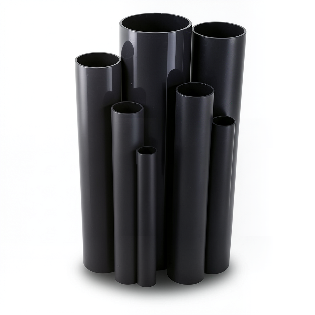 UPVC Pipes Pressure 10 Bar Outside Diameter 140 mm Thickness 6.7 mm Black