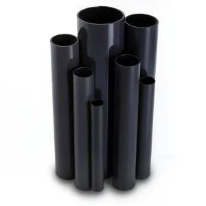 مواسير UPVC ضغط 10 بار قطر خارجي 140 مم سمك 6.7 مم لون اسود