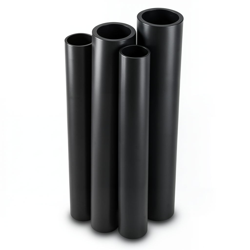 مواسير HDPE PE 80 ضغط 12.5 بار قطر 280 مم سمك 25.4 مم لون أسود