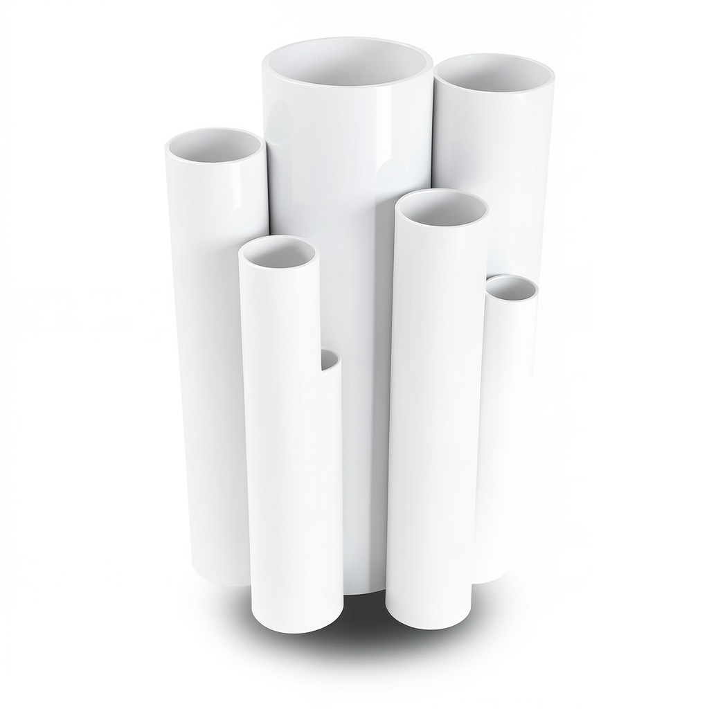 مواسير UPVC ضغط اسمي 4 بار قطر خارجي 710 مم سمك 14 مم لون أبيض