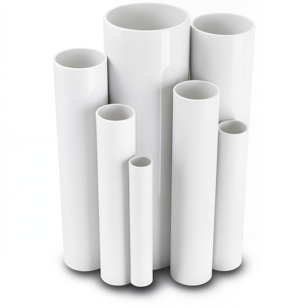 مواسير UPVC ضغط اسمي 4 بار قطر خارجي 710 مم سمك 14 مم لون أبيض