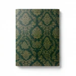 German classic wall Covering, size 10 m x 0.53 m, dark green color, model 10288-15