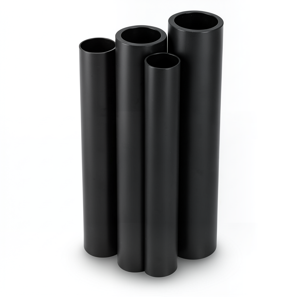 مواسير HDPE PE 80 ضغط 4.8 بار قطر خارجي 180 مم سمك 10.3 مم لون أسود