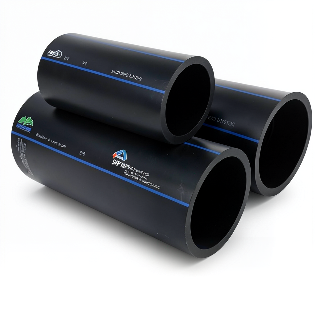 SPS HDPE Pipe PE 100 Pressure 16 Bar OD 315 mm Thickness 28.6 mm Black | Saudi Pipes Systems (SPS)