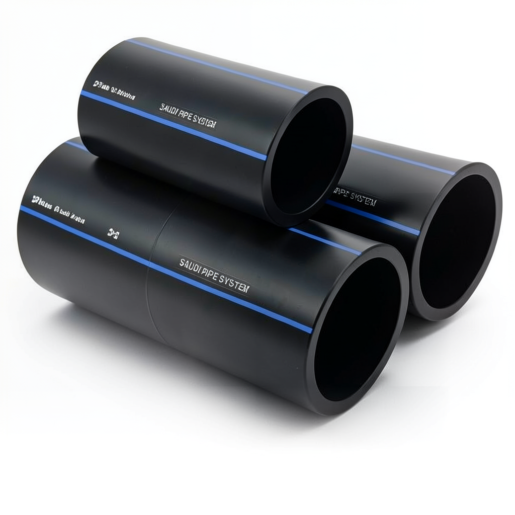 SPS HDPE Pipe PE 100 Pressure 10 Bar Outside Diameter 355 mm Thickness 21.1 mm Black | Saudi Pipes Systems (SPS)