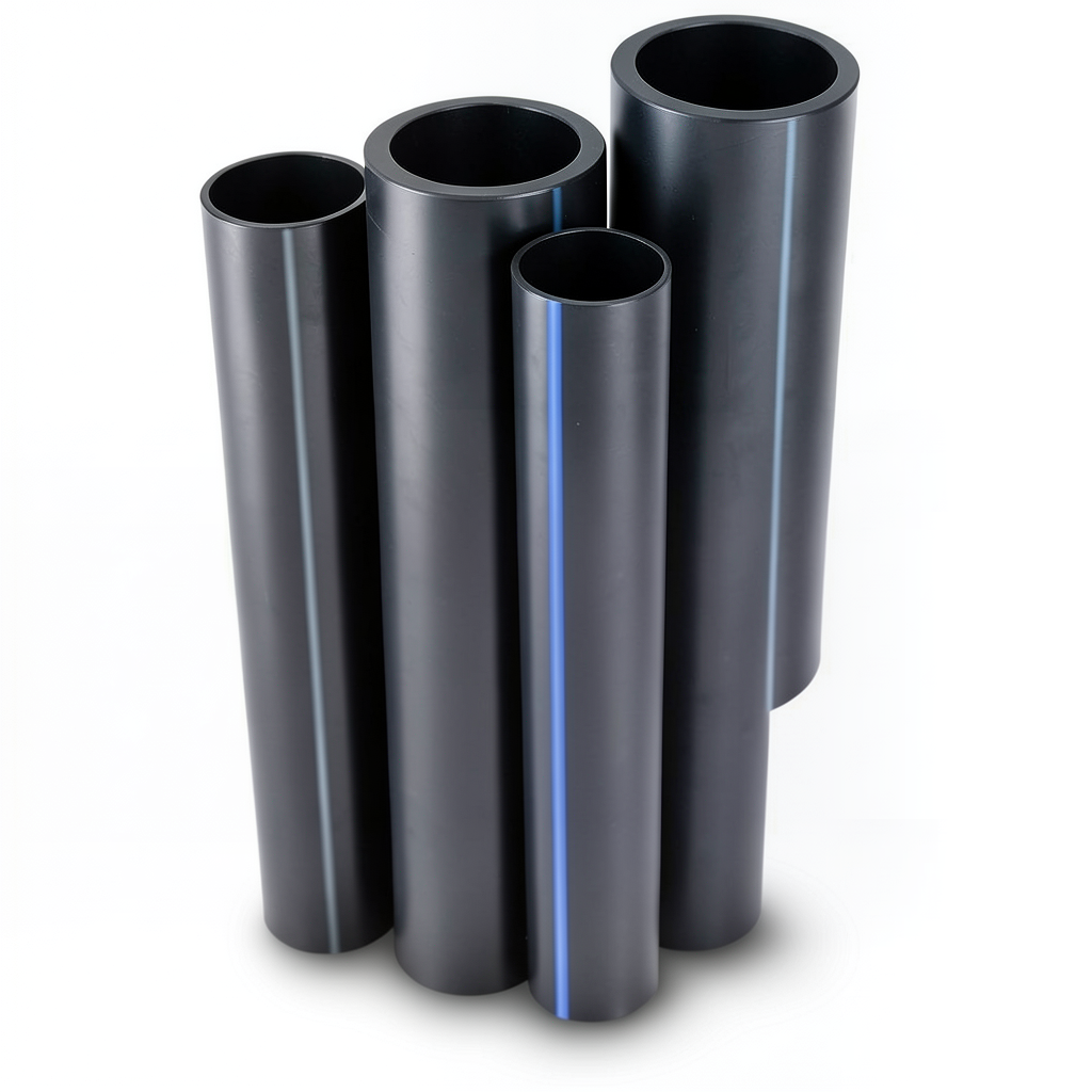 مواسير HDPE PE 80 ضغط 10 بار قطر خارجي 800 مم سمك 58.8 مم لون أسود