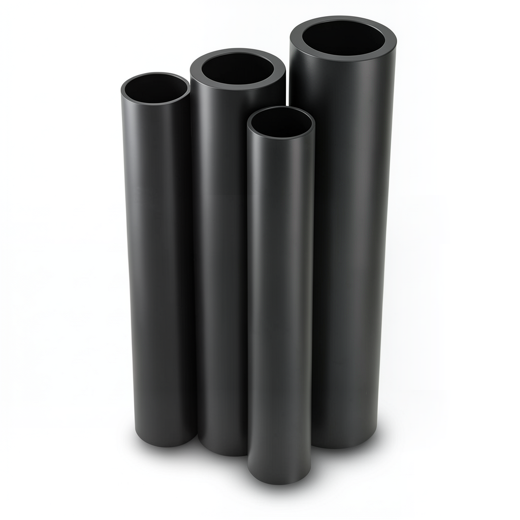 مواسير HDPE PE 80 ضغط 4.8 بار قطر خارجي 250 مم سمك 14.2 مم لون أسود