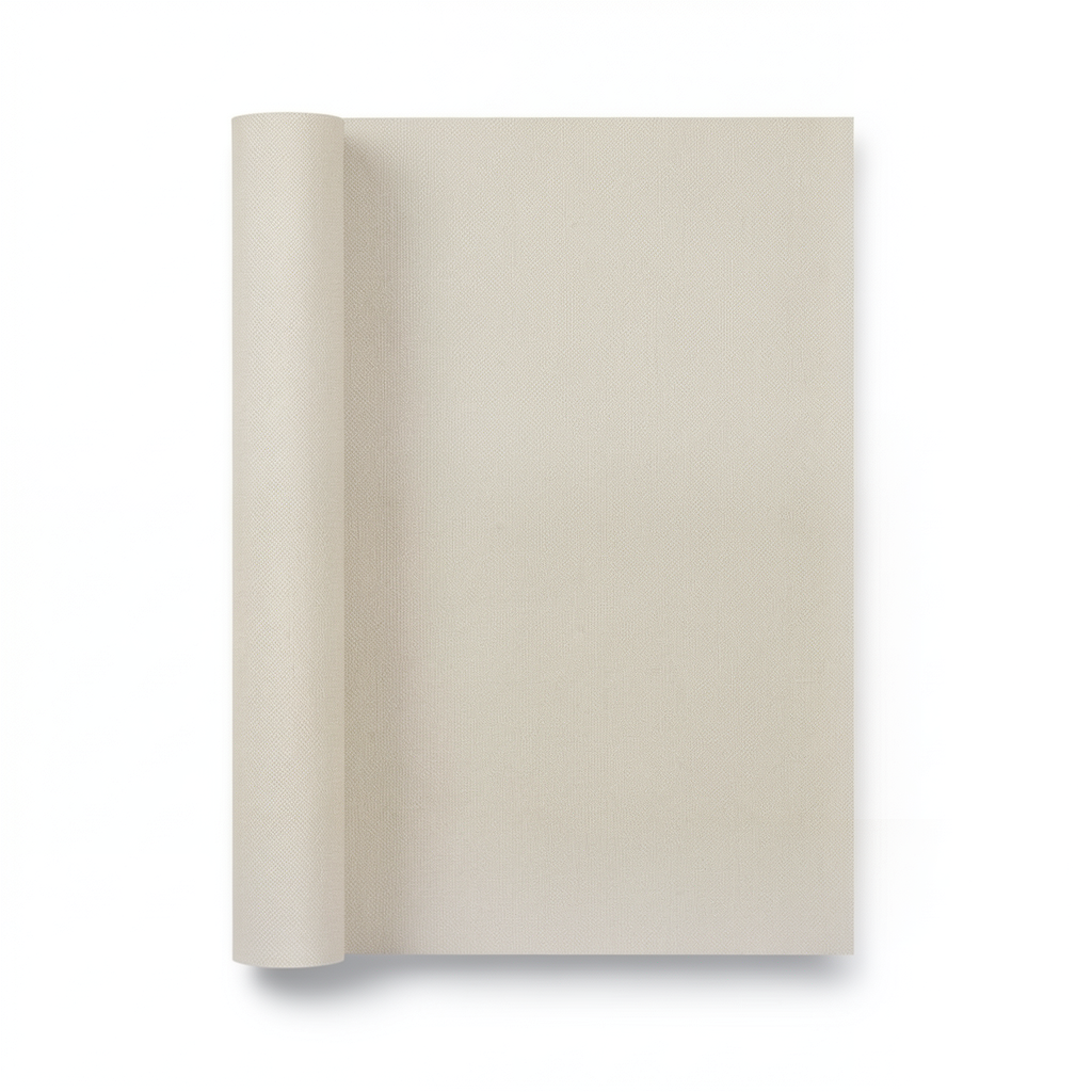 Italian Wall Covering Beige Color Plain Design Roll Length 10 m Model Z80059